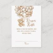 Windelkreuz Geschlecht Neutral Bear Baby Dusche Begleitkarte (Vorderseite)