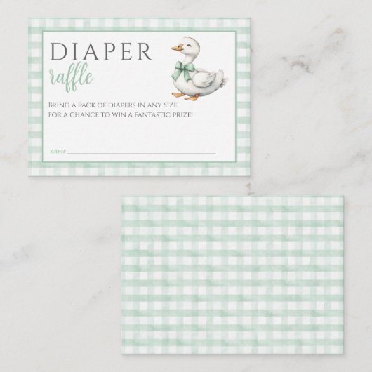 Windeln Albern Gänse Neutrale Babydusche Begleitkarte (Vorne/Hinten)