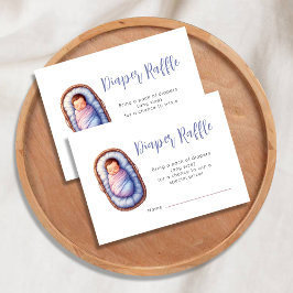 Windeln Baby in Basket Baby Dusche Begleitkarte