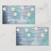 *~* Windeln Blume Lights Rose Kinderdusche Begleitkarte (Vorne/Hinten)