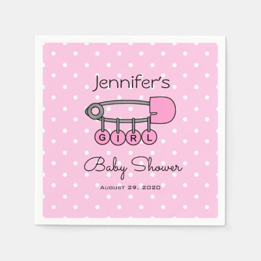 Windeln Button Babydusche Napkins Serviette (Vorderseite)