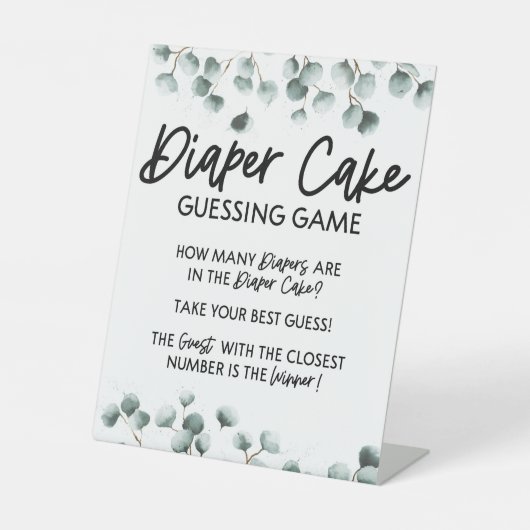 Windeln Cake Guessing Baby Shooting Game Sockelschild (Vorderseite)