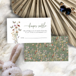 Windeln der grünen Wildblume Begleitkarte