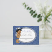 Windeln für Afroamerikaner Denim & Diamonds Begleitkarte (Stehend Vorderseite)