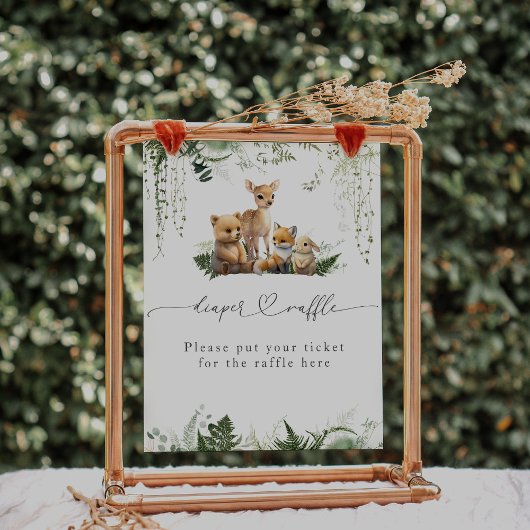 Windeln für neutrale Babydusche aus Holz Poster