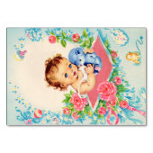 Windeln für Vintages Kind und Rose Tischnummer (Rückseite)