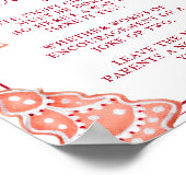 Windeln Gedanken Weihnachtsdusche Party Schild (Ecke)