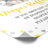 Windeln Gelbe Punkte Elephant Babydusche Poster (Ecke)