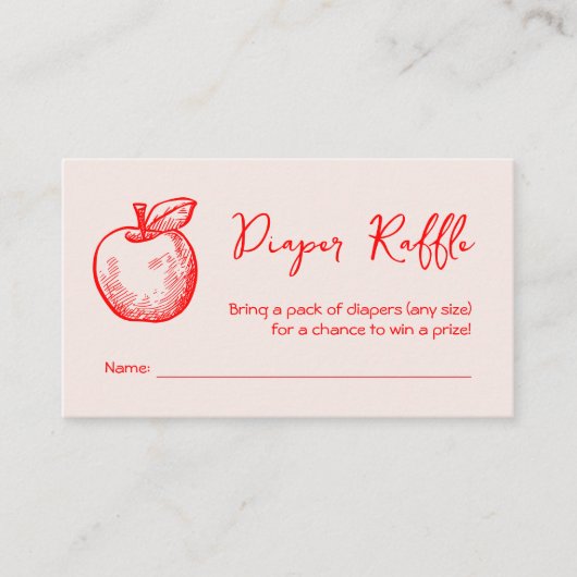 Windeln Handgezogene Apple Fall Babydusche Begleitkarte (Vorderseite)