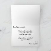 Windeln Herzlichen Glückwunsch zu Ihrer Baby-Grußk Karte (Innenseite)