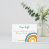 Windeln, hier kommt die Son Baby Dusche Begleitkarte (Stehend Vorderseite)