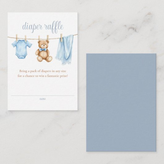 Windeln Kleiderschrank Babydusche Begleitkarte (Vorne/Hinten)