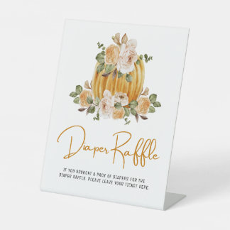 Windeln Kleine Pumpkin Fall Babydusche Sockelschild