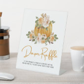 Windeln Kleine Pumpkin Fall Babydusche Sockelschild (In SItu)