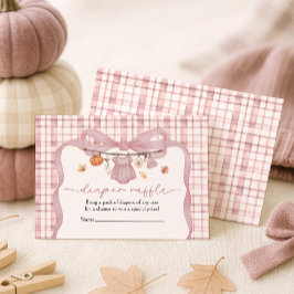 Windeln Kleine Pumpkin Girl Fall Babydusche Begleitkarte