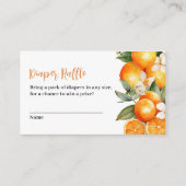 Windeln Kleine Süsse Orange Babydusche Begleitkarte (Vorderseite)