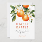 Windeln Kleine Süsse Orange Babydusche Schild (Vorderseite)