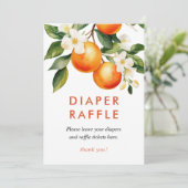 Windeln Kleine Süsse Orange Babydusche Schild (Stehend Vorderseite)