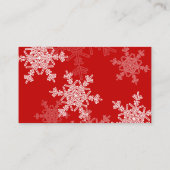 Windeln Minimalistisches Rotschneeflockenmuster Begleitkarte (Rückseite)