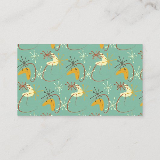 Windeln Mitte des Jahrhunderts Moderne Babyduschka Begleitkarte (Rückseite)