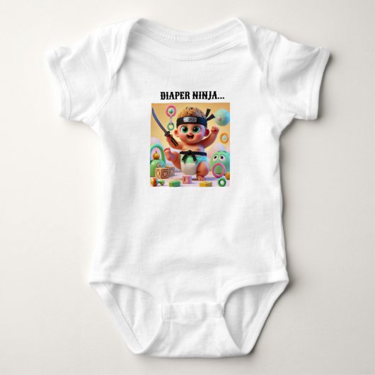 Windeln Ninja Baby Bodysuit Design. Strampler (Vorderseite)