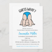 Windeln Party Kinderdusche Einladung (Vorne/Hinten)