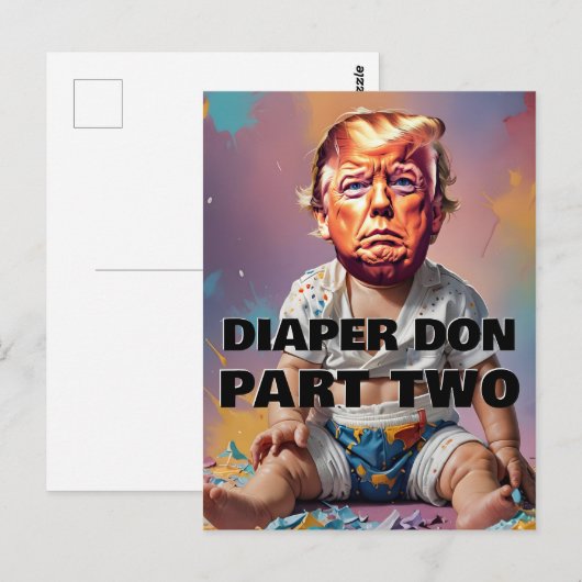 Windeln Postkarte (Vorne/Hinten)