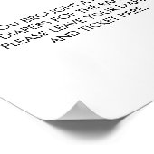 Windeln Raffel Signieren Moderne Minimalistische E Poster (Ecke)