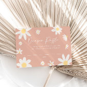 Windeln-Raffelkarte Daisy Pink Blush Mitteilungskarte