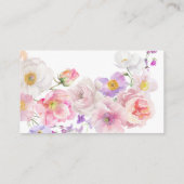 Windeln-Raffelkarte | Floral Baby Dusche Begleitkarte (Rückseite)