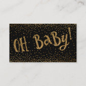 Windeln-Raffelkarten mit Gold-Glitzer-Akzenten Begleitkarte (Rückseite)