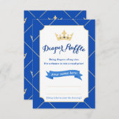 Windeln-Raffelkarten | Prince Themed Baby Dusche Einladung (Vorne/Hinten)