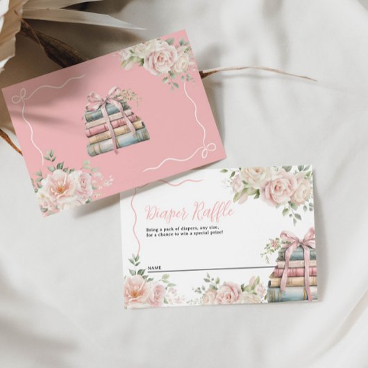 Windeln-Raffelkarten | Story Book Baby Dusche Begleitkarte