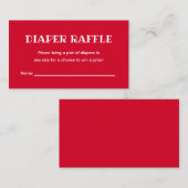 Windeln Raffle 4. Juli Thema Babydusche Begleitkarte (Vorne/Hinten)