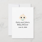 Windeln Raffle Baby Boy Blue Duschekarte Einladung (Rückseite)