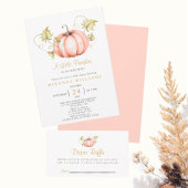 Windeln Raffle Baby Dusche ein wenig Kürbis Begleitkarte