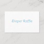 Windeln Raffle Baby Dusche Visitenkarte (Rückseite)