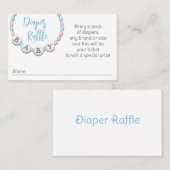 Windeln Raffle Baby Dusche Visitenkarte (Vorne/Hinten)