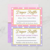 Windeln Raffle Baby Duschgel Pink und Lila (Vorne/Hinten)