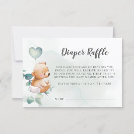 Windeln Raffle Baby Duschkarte Dankeskarte