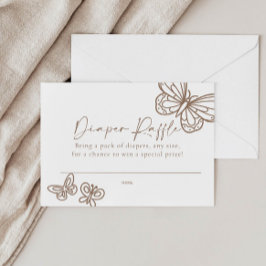 Windeln Raffle Baby Duschkarte Mitteilungskarte