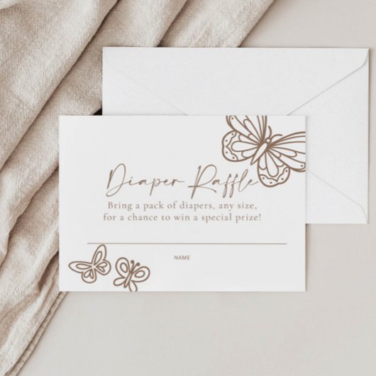Windeln Raffle Baby Duschkarte Mitteilungskarte