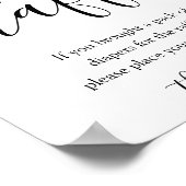 Windeln Raffle Baby Duschvorrichtung Poster (Ecke)