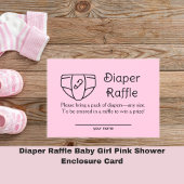 Windeln Raffle Baby Girl Pink Duschekarte Einladung