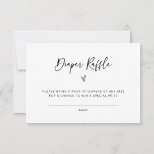Windeln Raffle Baby Shower Activity Game Card F201 Save The Date
