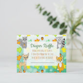 Windeln Raffle Baby Shower Game Forest Animes Postkarte (Stehend Vorderseite)