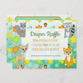 Windeln Raffle Baby Shower Game Forest Animes Postkarte (Vorne/Hinten)