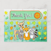 Windeln Raffle Baby Shower Game Forest Animes Postkarte (Rückseite)