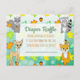 Windeln Raffle Baby Shower Game Forest Animes Postkarte