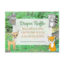 Windeln Raffle Baby Shower Game Forest Animes